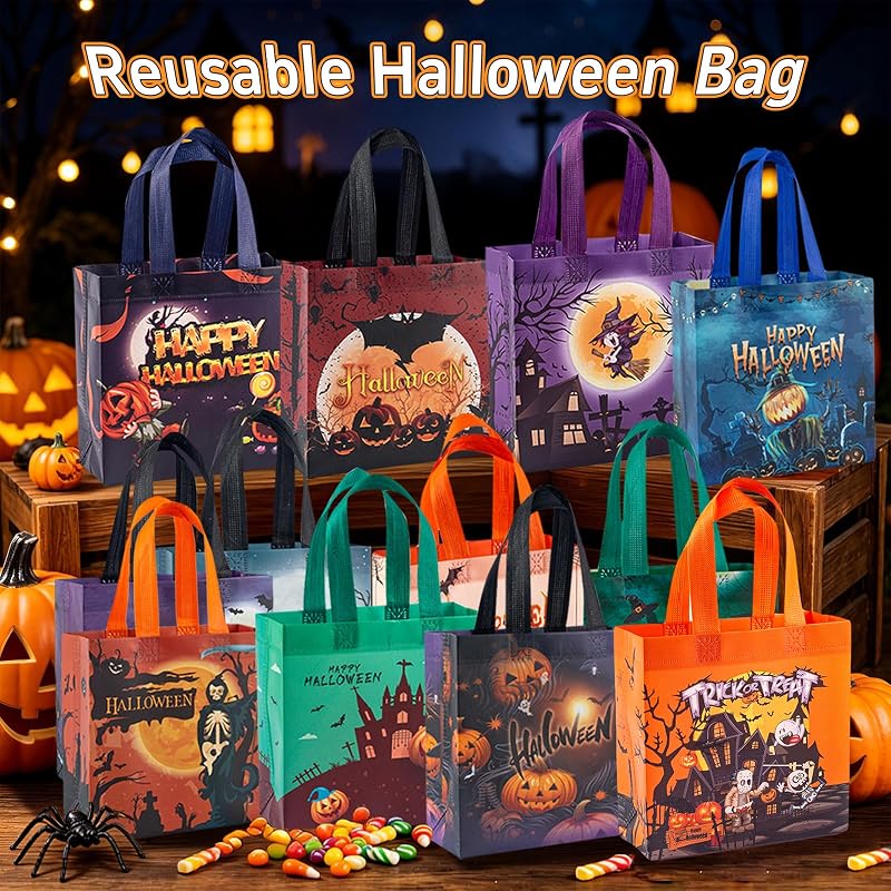 PQKIE 24 Pcs Halloween Trick or Treat – convenient integrated carrying handles