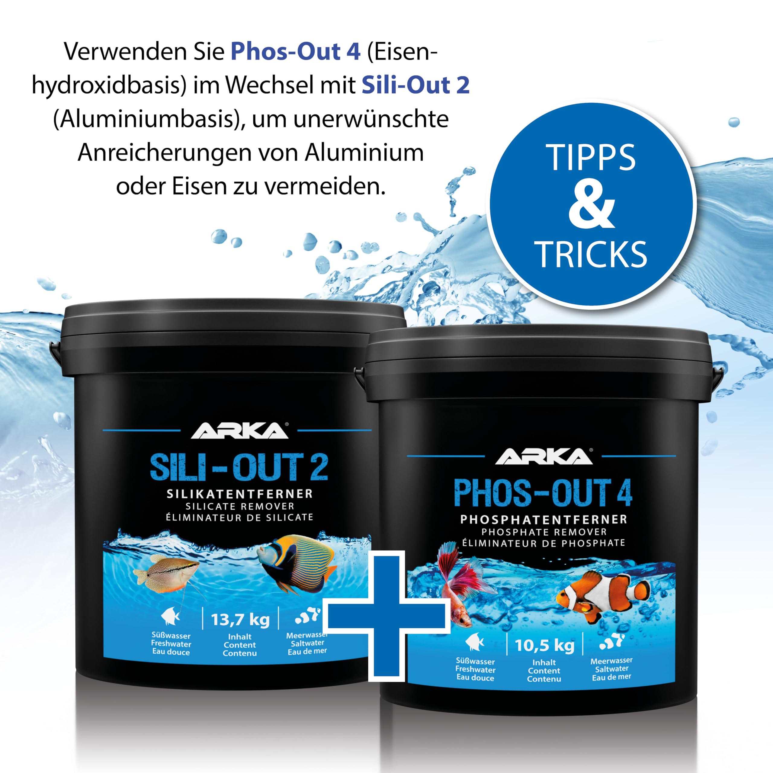Phosphatentferner Aquarium 5 l - Phos-Out 4 PO4 Eisenhydroxid Granulat | Phosphatbinder, Filtermaterial, mit Filterbeutel, gegen Phosphat, Silikat, Gelbstoffe, Algenwachstum, Süßwasser Meerwasser