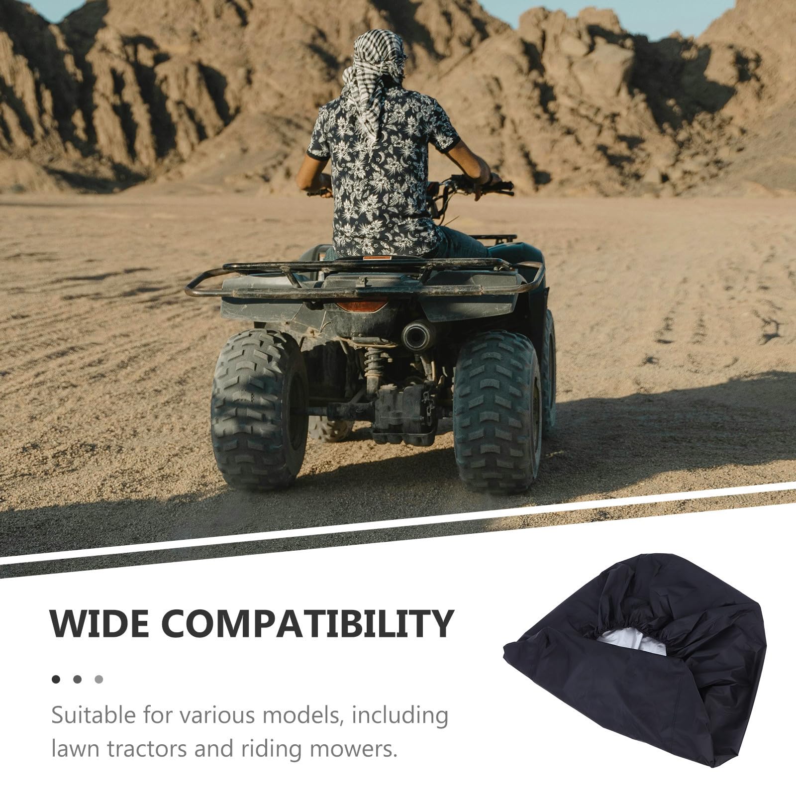 Healeved Funda para Cortacésped y Muebles de Jardín con Tela Oxford Resistente y Cordón Elástico para Protección Exterior y Almacenamiento Fácil