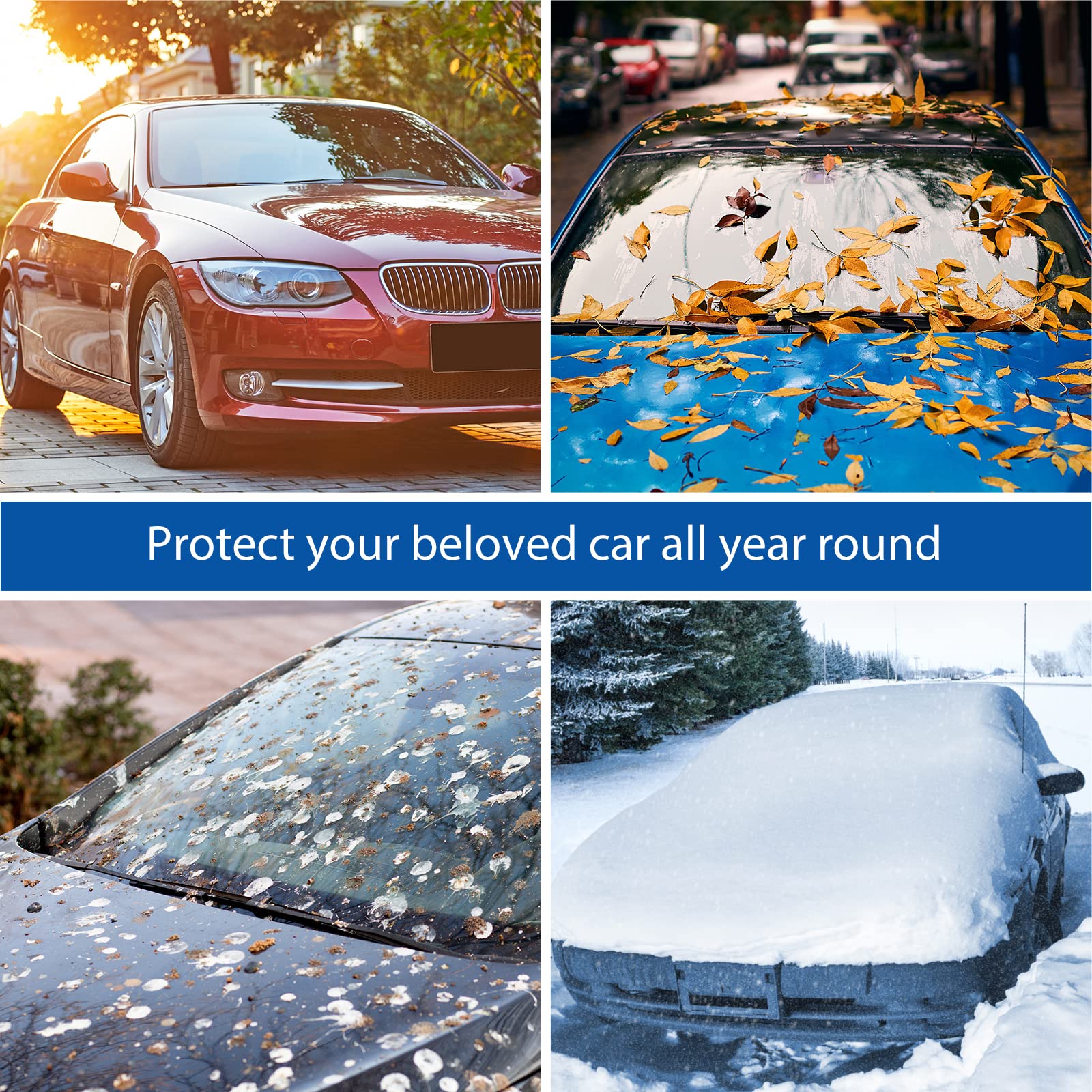 Copri Parabrezza Auto 185x110cm - Con Magneti, Per Gelo, Sole E Neve, Pieghevole - Foto 6