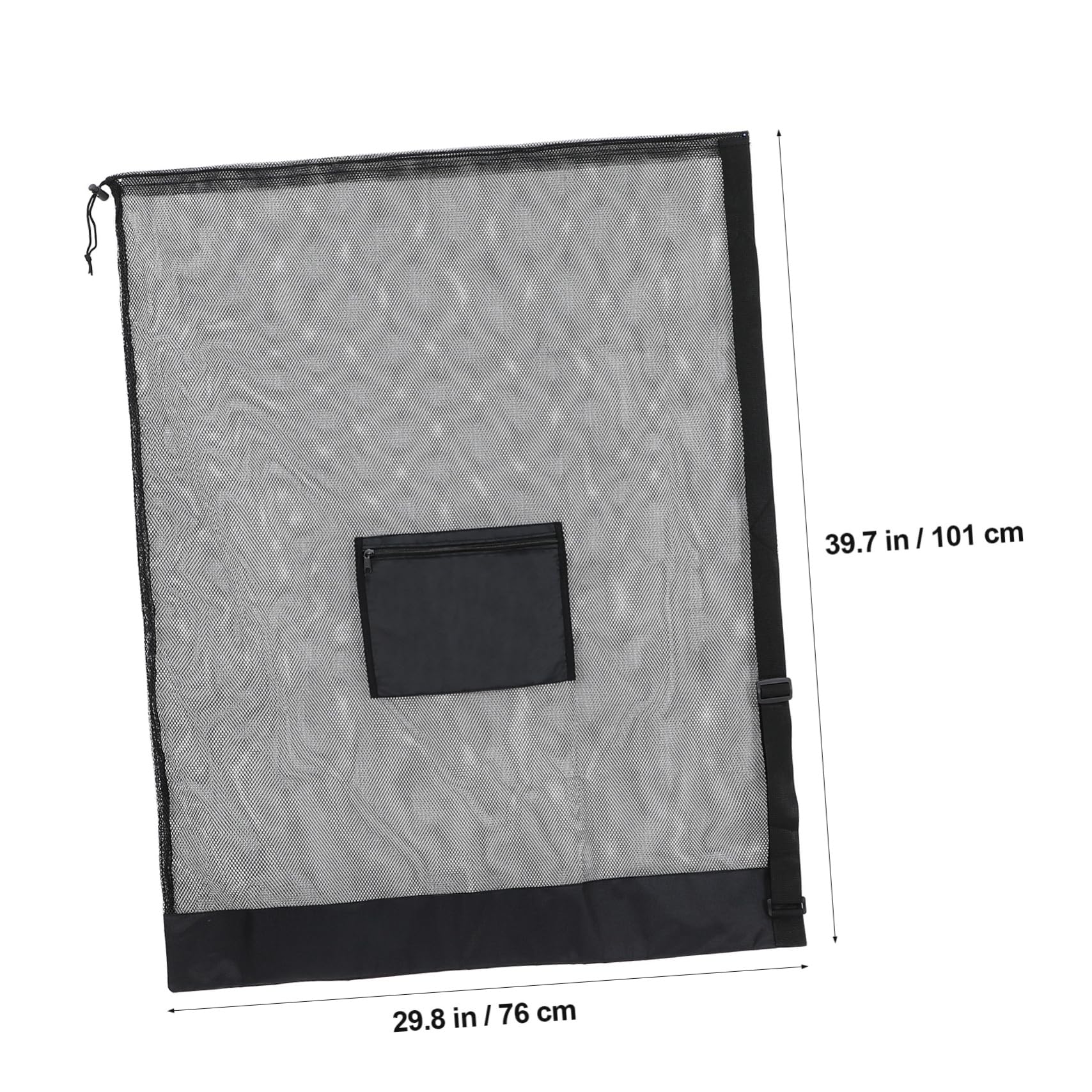 VICASKY Sturdy Canvas Mesh Duffle Bag Large Team Bag for Sports Equipment Drawstring Closure