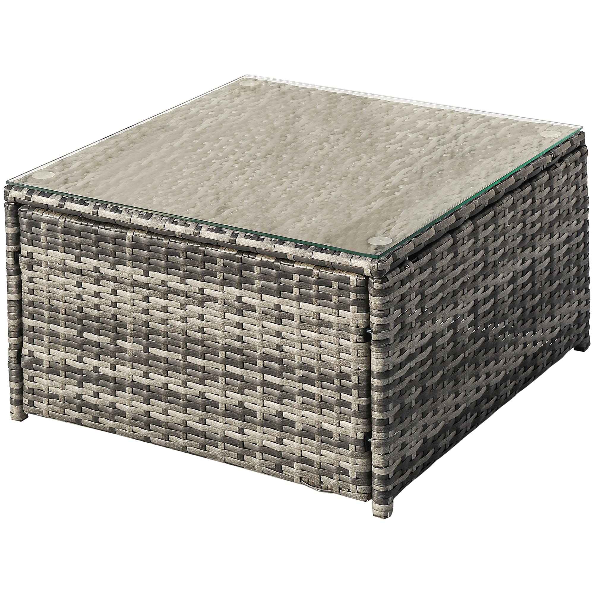 ZYLOYAL10 Narożnik ogrodowy, rattanowy, narożny, sofa, meble ogrodowe, patio, zestaw ogrodowy, meble rattanowe, zestaw wypoczynkowy (szary)