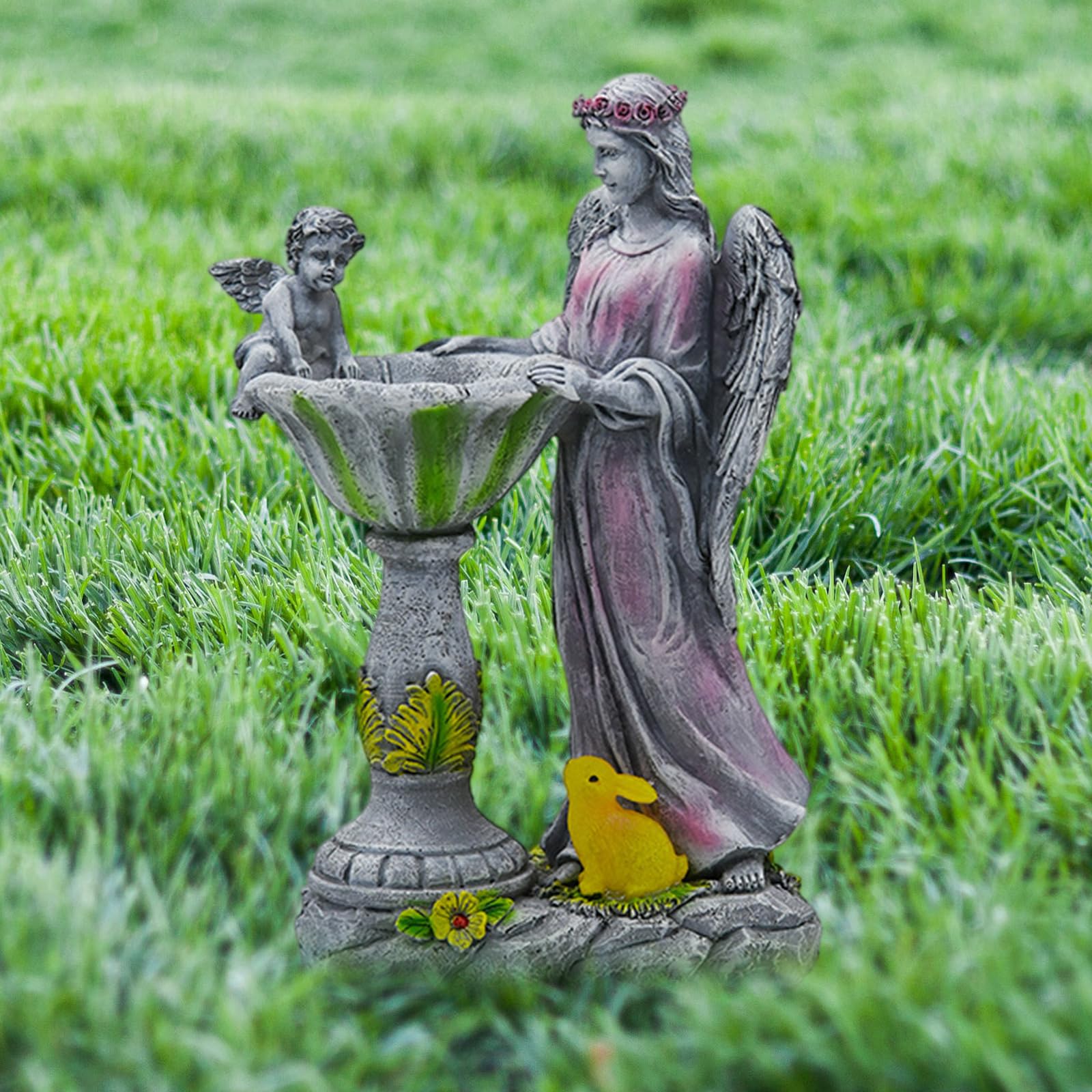 Fontana luminosa in resina per interni ed esterni, con energia solare, per gli appassionati di decorazione del giardino, regalo per casa e giardino