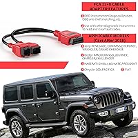 Vista 3 de Adaptador de cable FCA 12+8 para Chrysler 12+8, conector de cable de programación Autel OBD2, cable de derivación de seguridad para Autel Maxisys