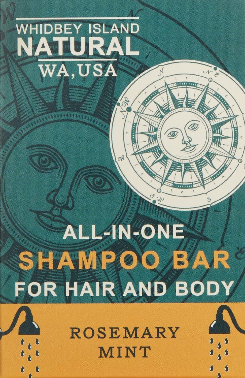 All-In-One Shampoo Bar - For Hair and Body | Rosemary & Mint | Non-Drying and Moisturizing, Safe for colored hair, Great for use on Dandruff. Ideal for Travel ALL-NATURAL 4.2 OZ - BAR
