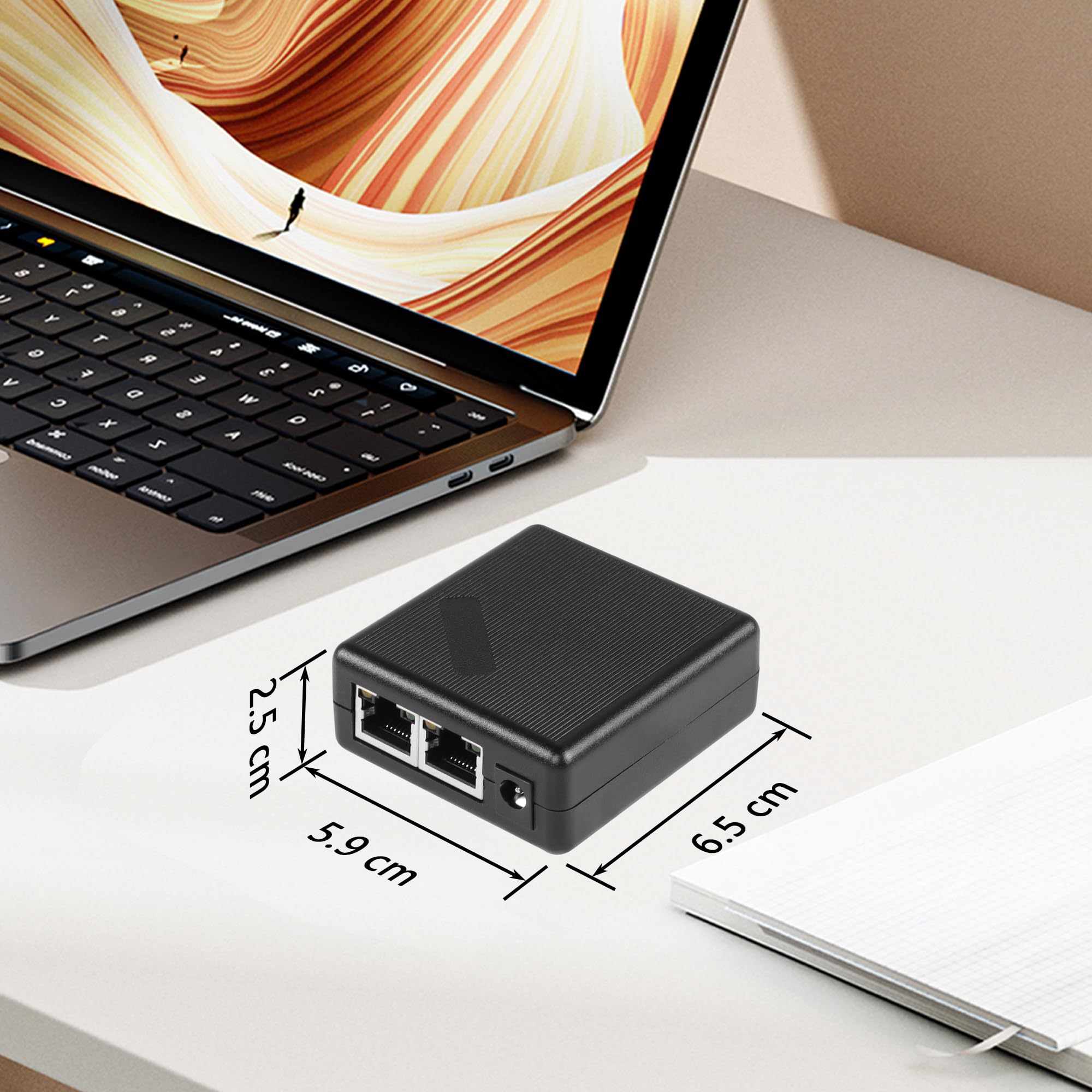 SinLoon Répartiteur Ethernet Gigabit 1 Vers 2 Ports RJ45 - 1000/100 Mbps, Avec Alimentation UE, Pour Ordinateurs
