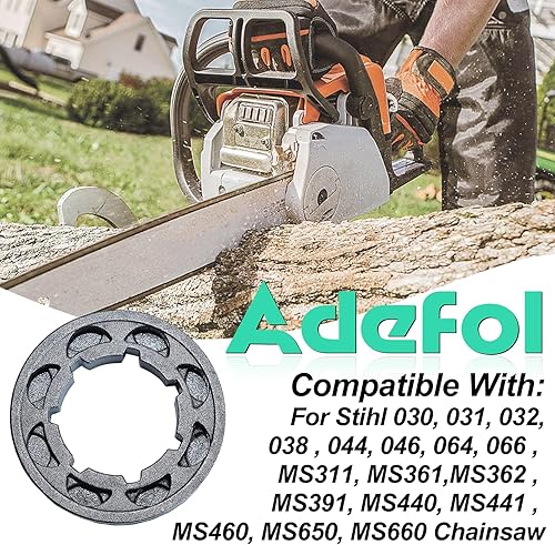 Miniatura 2 de Adefol 4 unids 38 "8T rueda dentada para STIHL 064 066 088 090 MS660 MS880 para motosierra Husqvarna 394 395