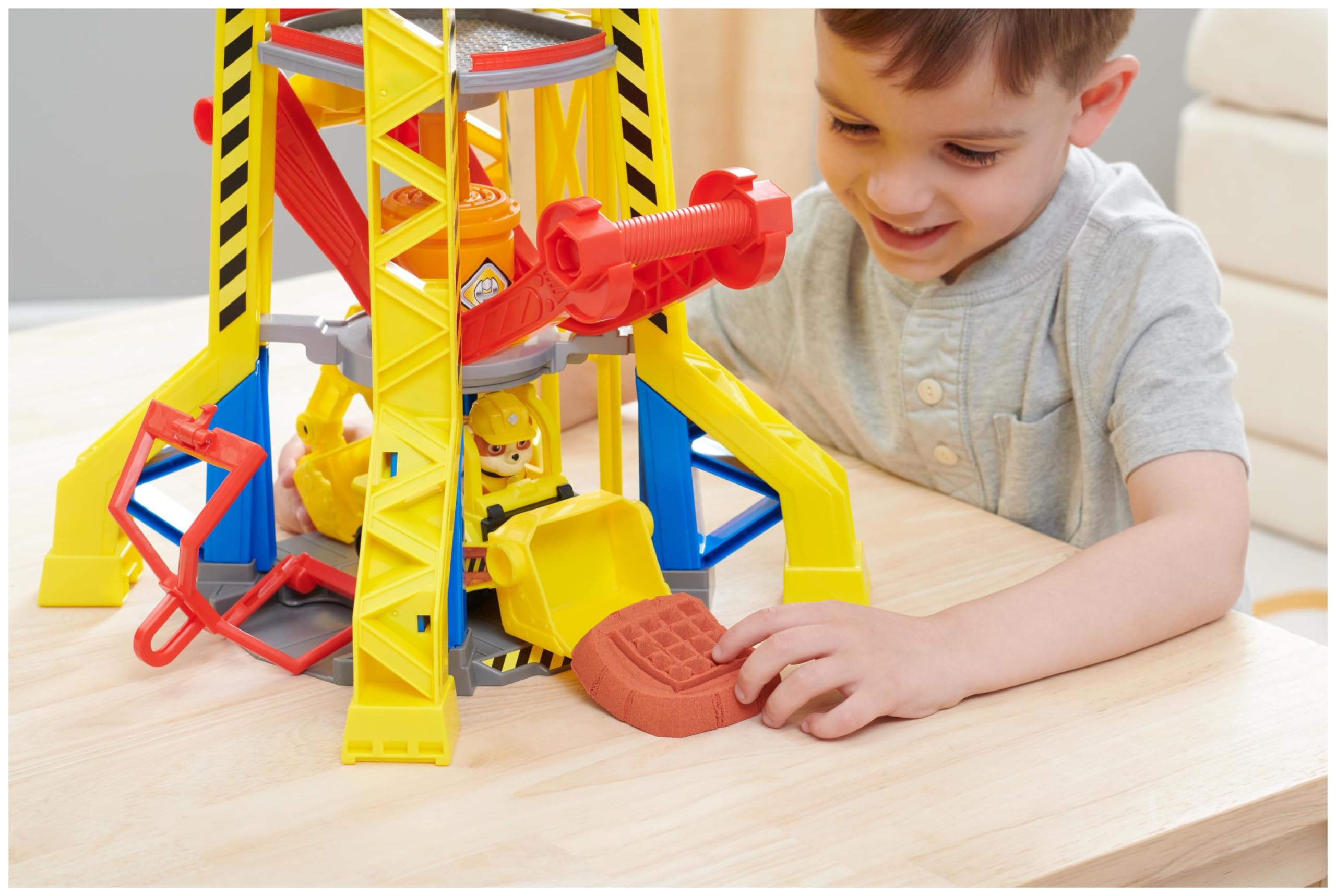 Ruben & Compagnie - Brico Park - Grue de Chantier Interactive - Véhicule Figurine Ruben Et Compagnie À Collectionner - Avec Sable Magique Kinetic Sand - Pat Patrouille Jouet - Jouet Enfant 3 Ans et +
