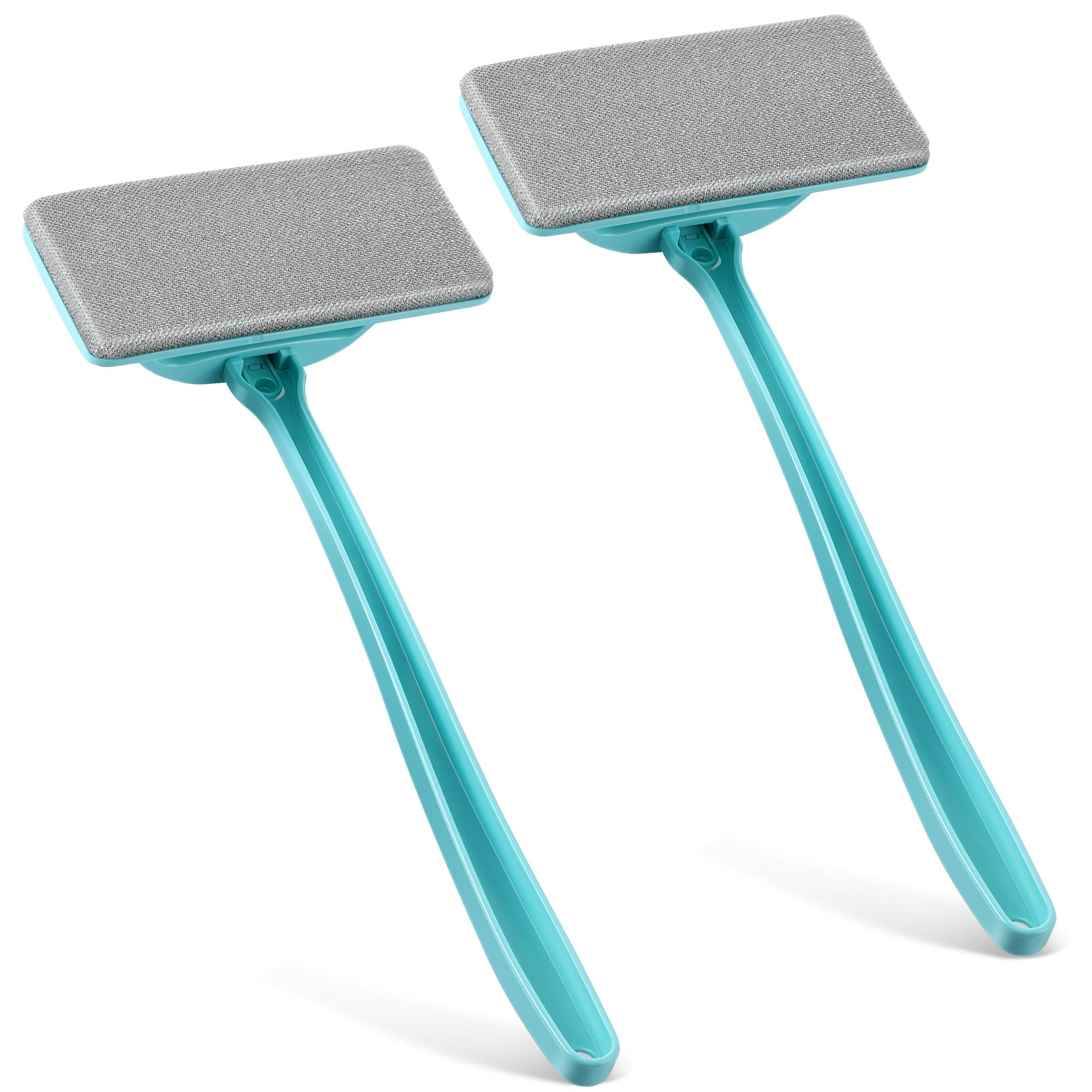Enhon - Limpiador de malla para mosquiteros (2 unidades), cepillo para limpiar mosquiteros, herramienta desmontable para limpieza de ventanas, uso dual en seco y húmedo
