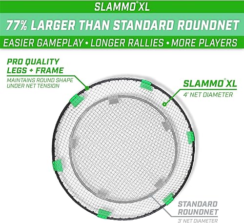 Miniatura 3 de GoSports Slammo XL Juego enorme red de 48 pulgadas, ideal para principiantes, jugadores más jóvenes o juegos en grupo