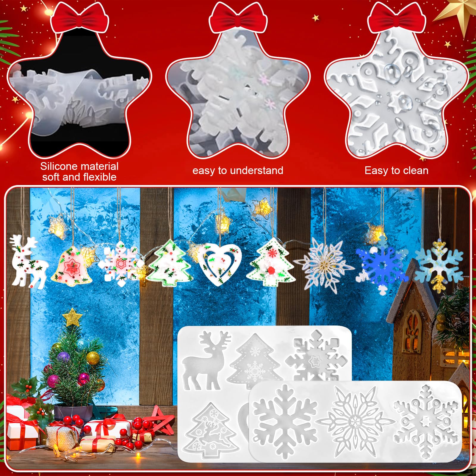 UCAMP Stampi per Candele in Silicone,Stampi per Candele 3D Bubble Cubo,Stampi per Candele Fai Da