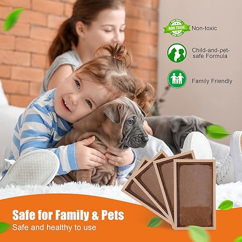 Miniatura 6 de Qualirey Paquete de 8 trampas grandes de pegamento para ratones, trampas de madera resistentes para ratas, tablero adhesivo de serpiente con