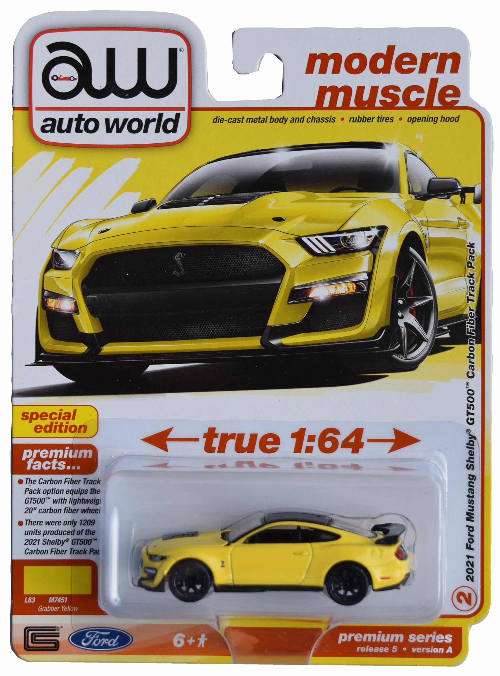 Amazon.com: Auto World 2021 Ford Mustang Shelby GT-500 Carbon