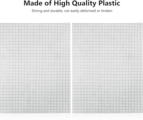 Miniatura 4 de Hojas de lona de malla de plástico de 13.7 x 10.6 pulgadas, lienzo de plástico, bordado, manualidades, hilo acrílico, proyectos de ganchillo de