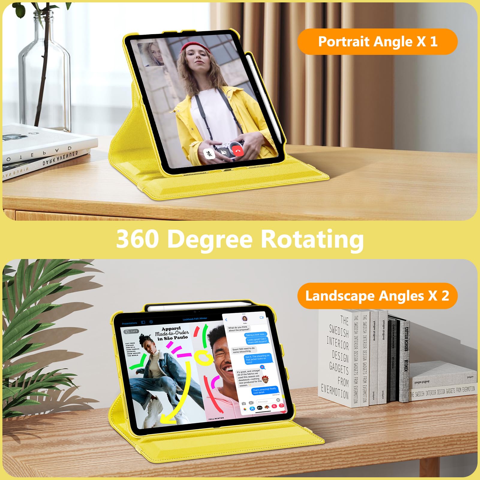 Fintie Roterende hoes voor iPad Pro 12.9 6e generatie 2022-360 graden draaibare