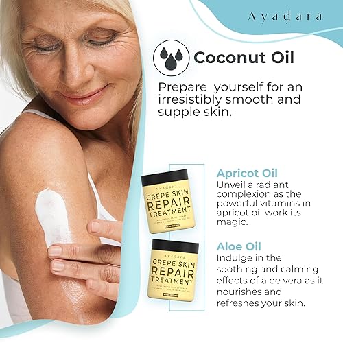 Miniatura 7 de Crepey Skin Repair Treatment 8oz, loción reafirmante para piel suelta, crema de colágeno corrector de crepé para tensar el cuerpo, crema antiarrugas