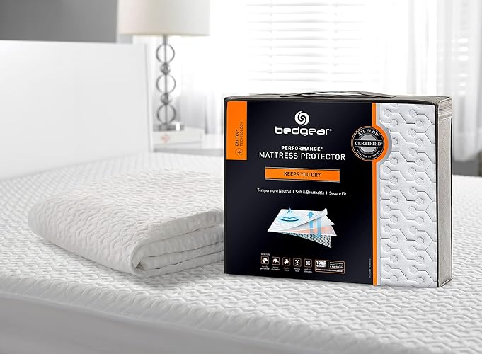Bedgear King Dri-Tec Waterproof Mattress Protector – Noiseless, Moisture-Wicking, Hypoallergenic, Washable & Breathable Bed Cover
