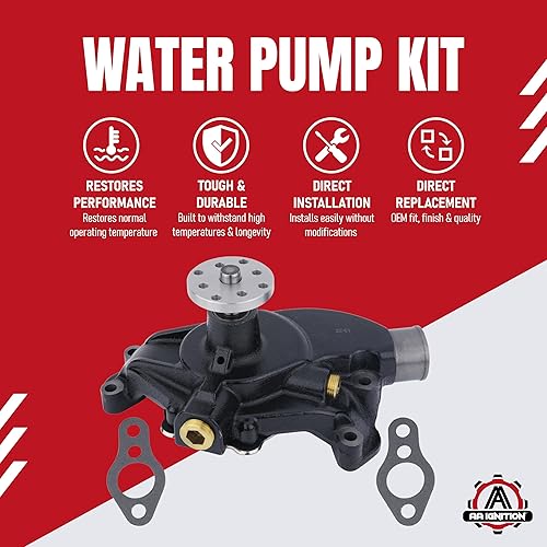 Miniatura 2 de Kit de bomba de circulación de agua - Compatible con motores Mercruiser, Stern Drive y Volvo Penta, 1968-1998 OMC, Chrysler e Indmar - Inboard 4.3