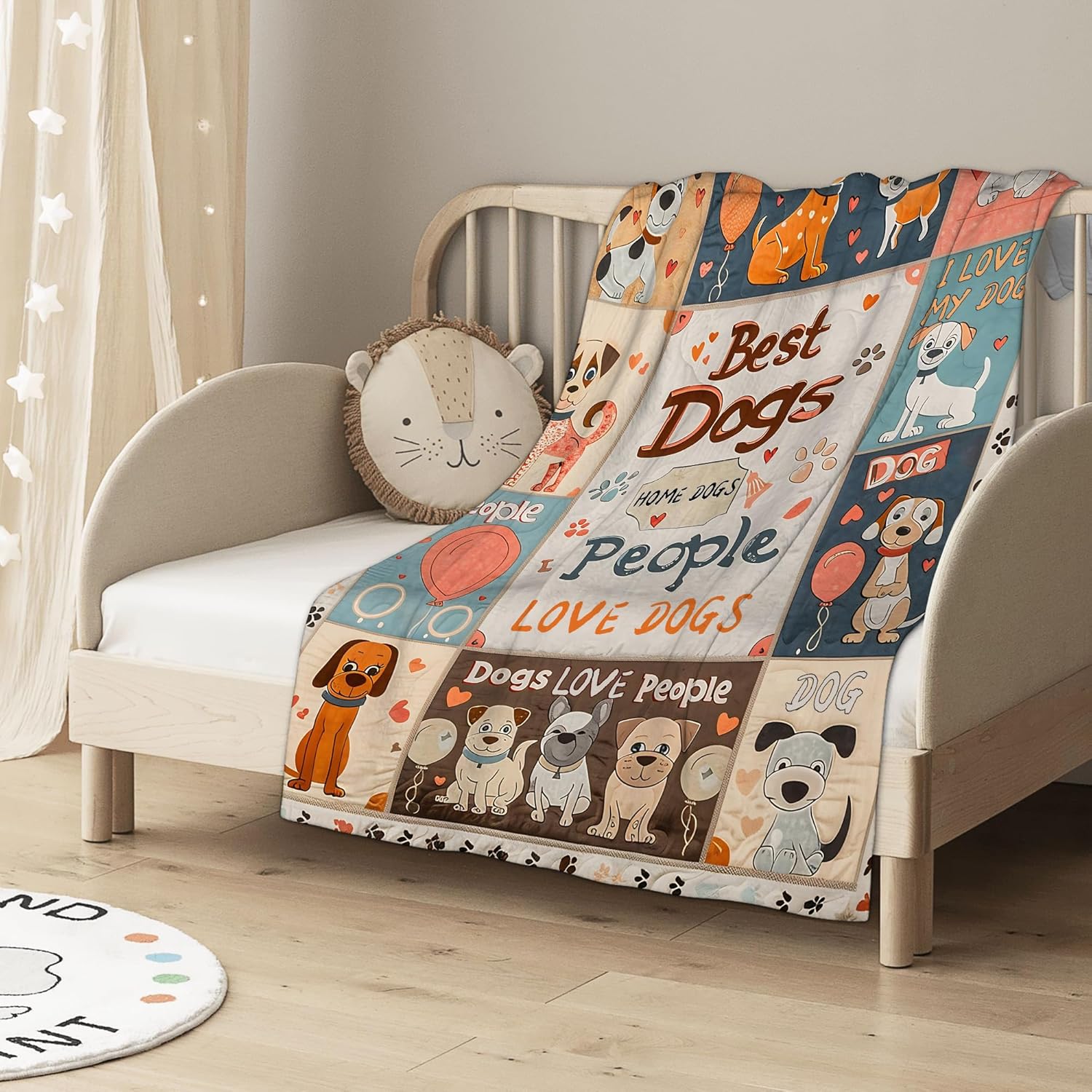 Cute Puppy Throw Blanket, Cartoon Blanket Throw for Adults, Lightweight Soft Cozy Blanket for Couch Sofa Bed Room Decor 50x60 Inches - Image 3