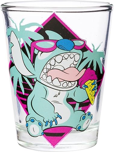 Miniatura 6 de Silver Buffalo Disney Lilo and Stitch Poses - Paquete de 4 mini vasos, 1.5 onzas