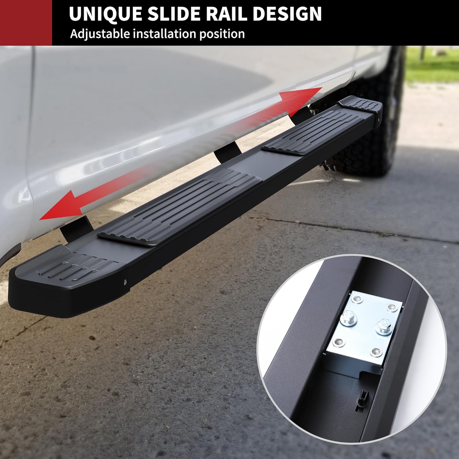 YITAMOTOR 6 Inches Running Boards Compatible with 2009-2018 Dodge Ram 1500 Crew Cab, 2019-2024 1500 Classic, 2010-2026 Ram 2500/3500, Stainless Steel Side Steps Black Nerf Bars