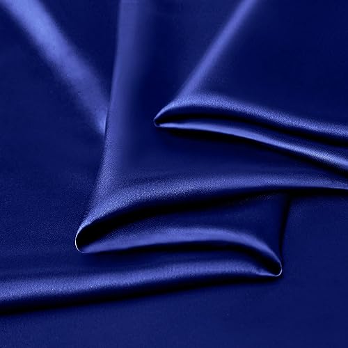 Miniatura 7 de Manyshofu Juego de sábanas de satén Queen de 4 piezas, juego de sábanas de satén suave y sedoso, juego de sábanas de satén azul real, refrescantes y