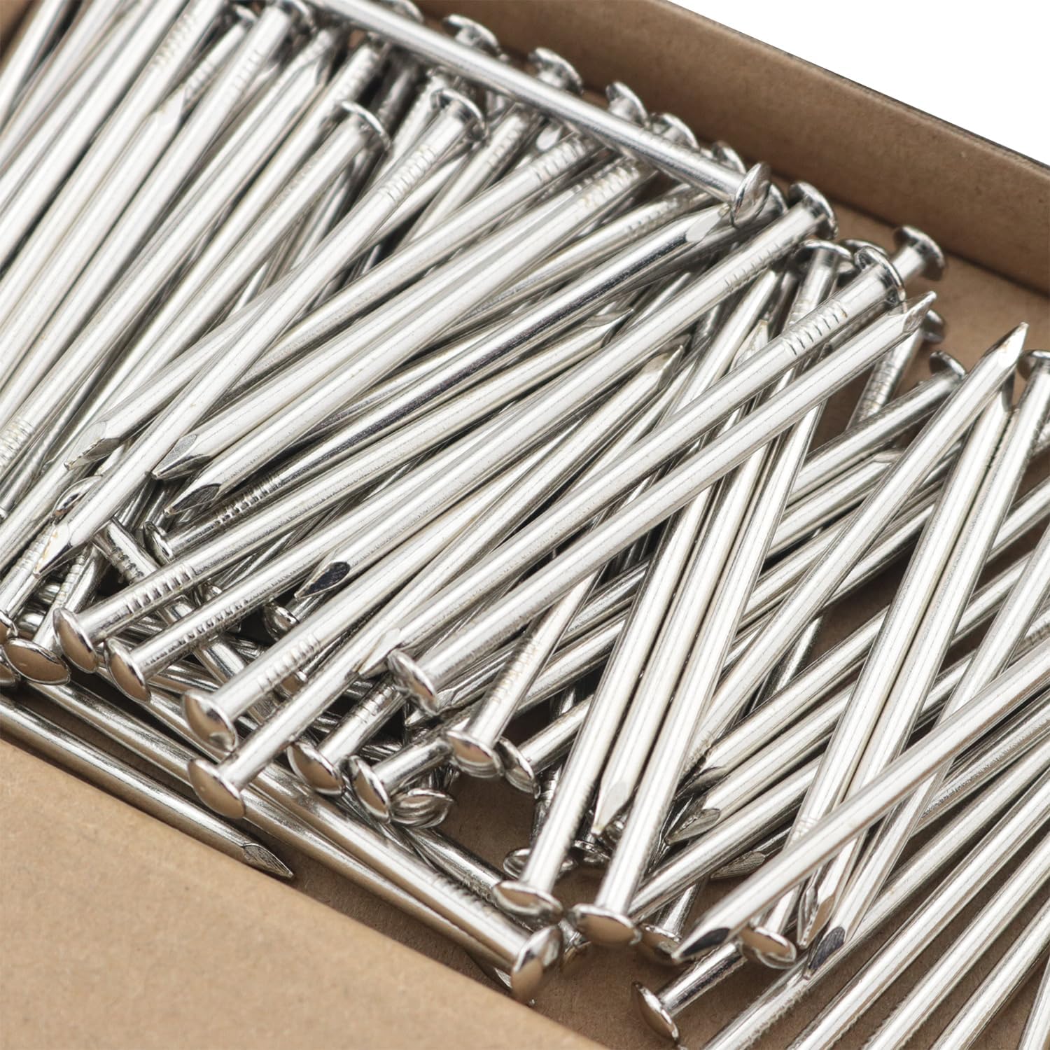 100PCS 2 Inch Premium Polished Nails Silver Wood Hand Driven Iron Nails For Hanging Pictures Photo Frames Gypsum Boards And Concrete Walls