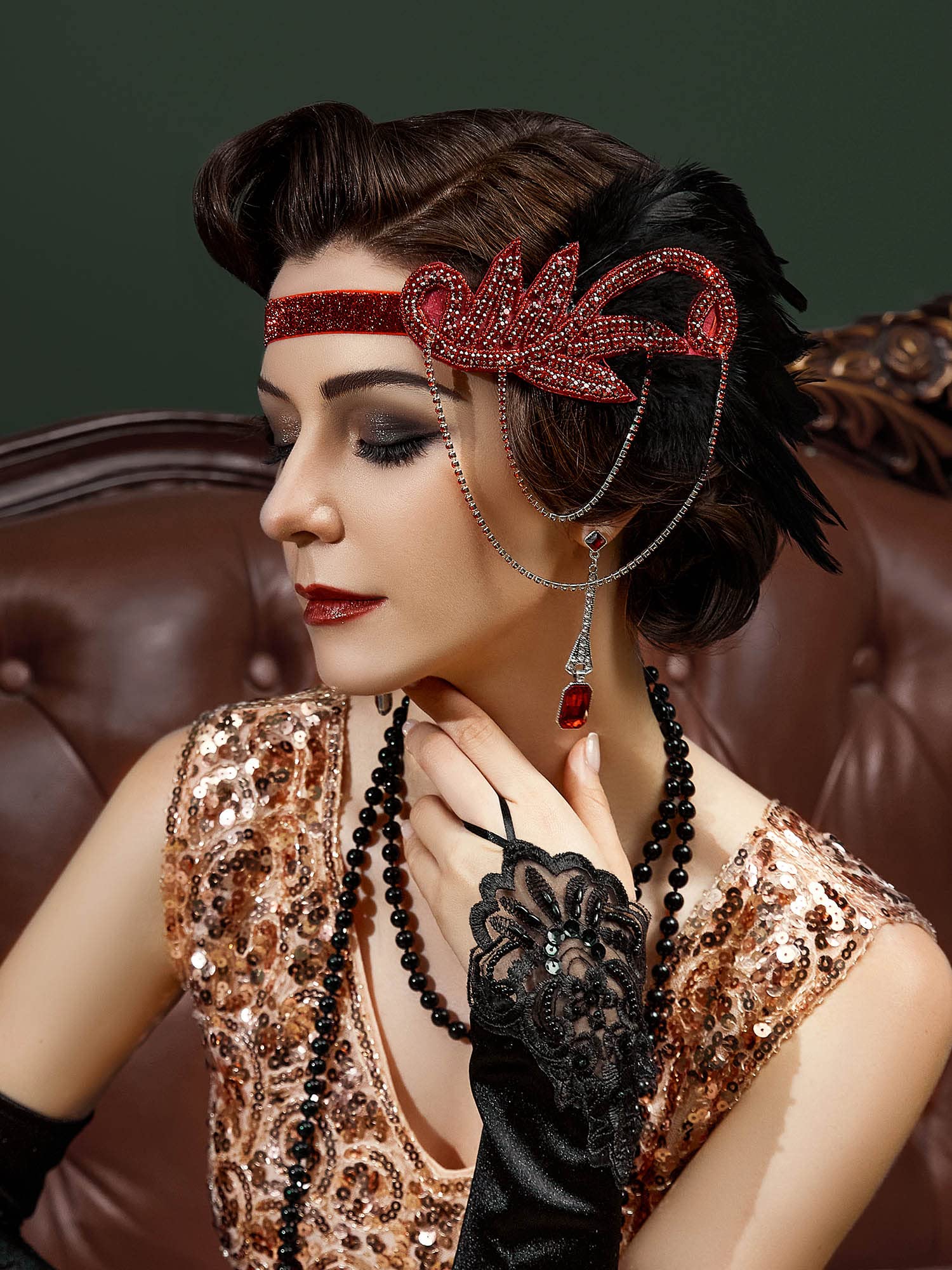 Snapklik.com : SWEETV 1920s Flapper Accessories Set For Women