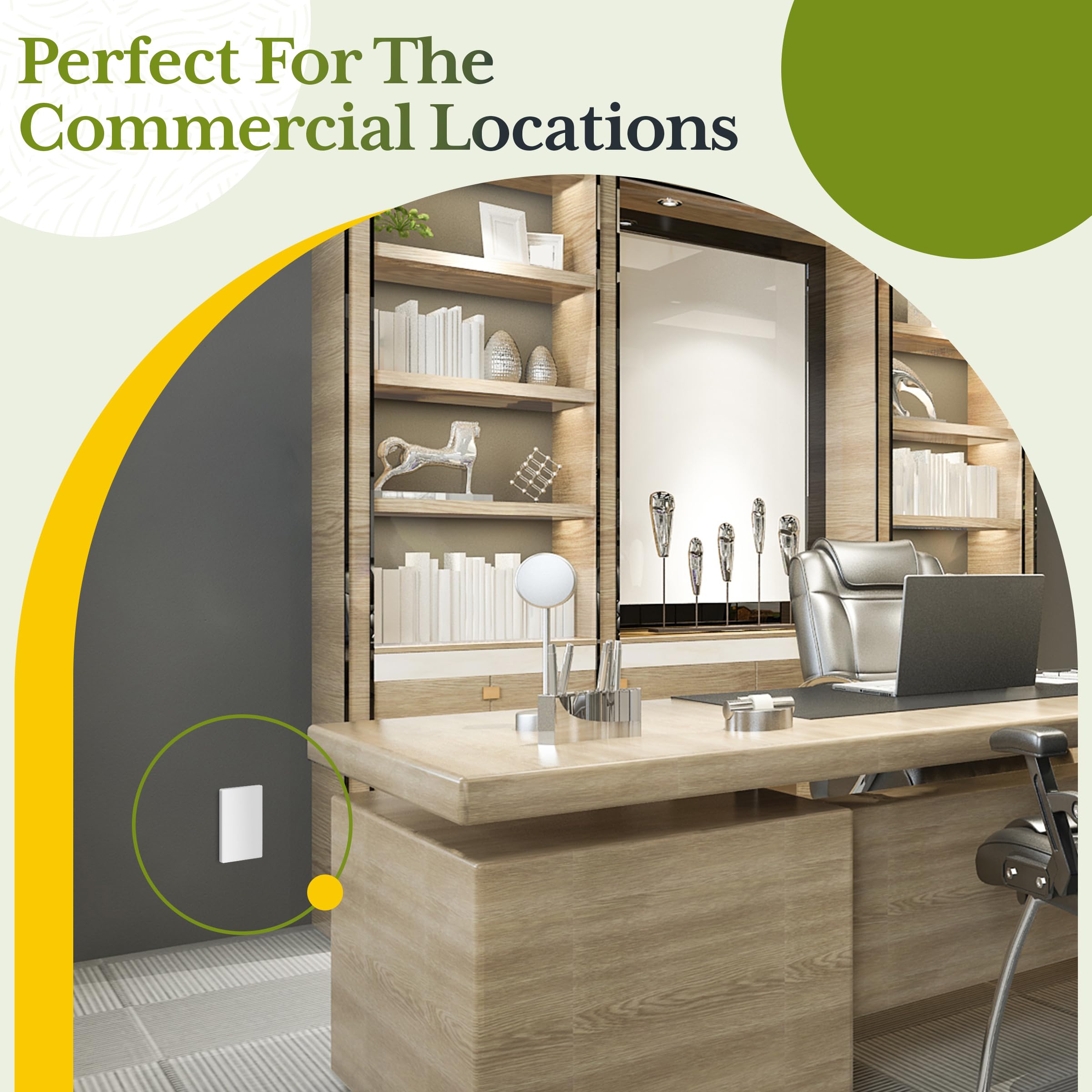 TG Screwless Blank Wall Plate, Child Safe Device Outlet 1 Gang, White - View #10