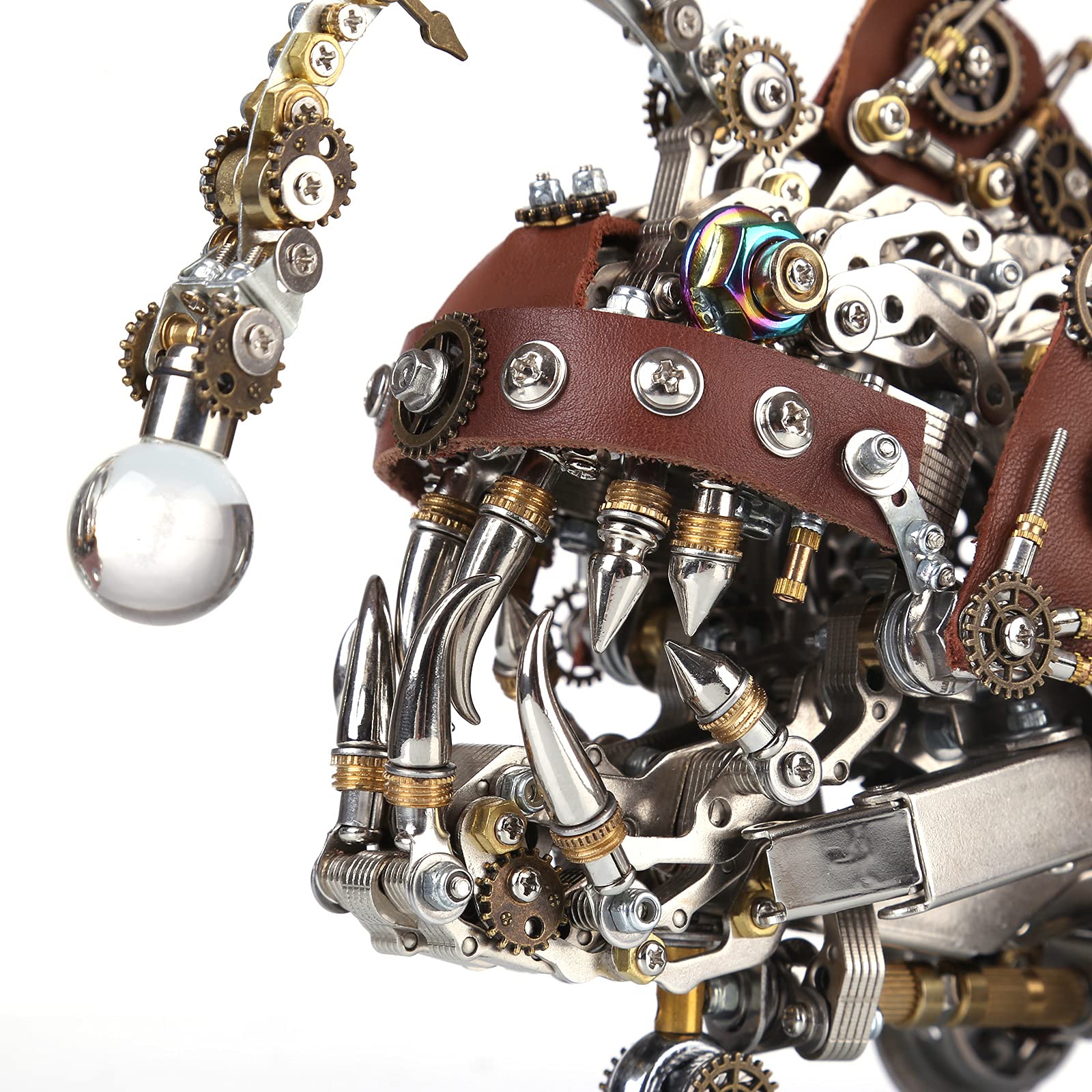 Puzzle 3D metalu, 1064 szt. Model montażu ryby wędkarskiej, zestaw modeli 3D metalu, model wycinany laserowo, mechaniczna układanka