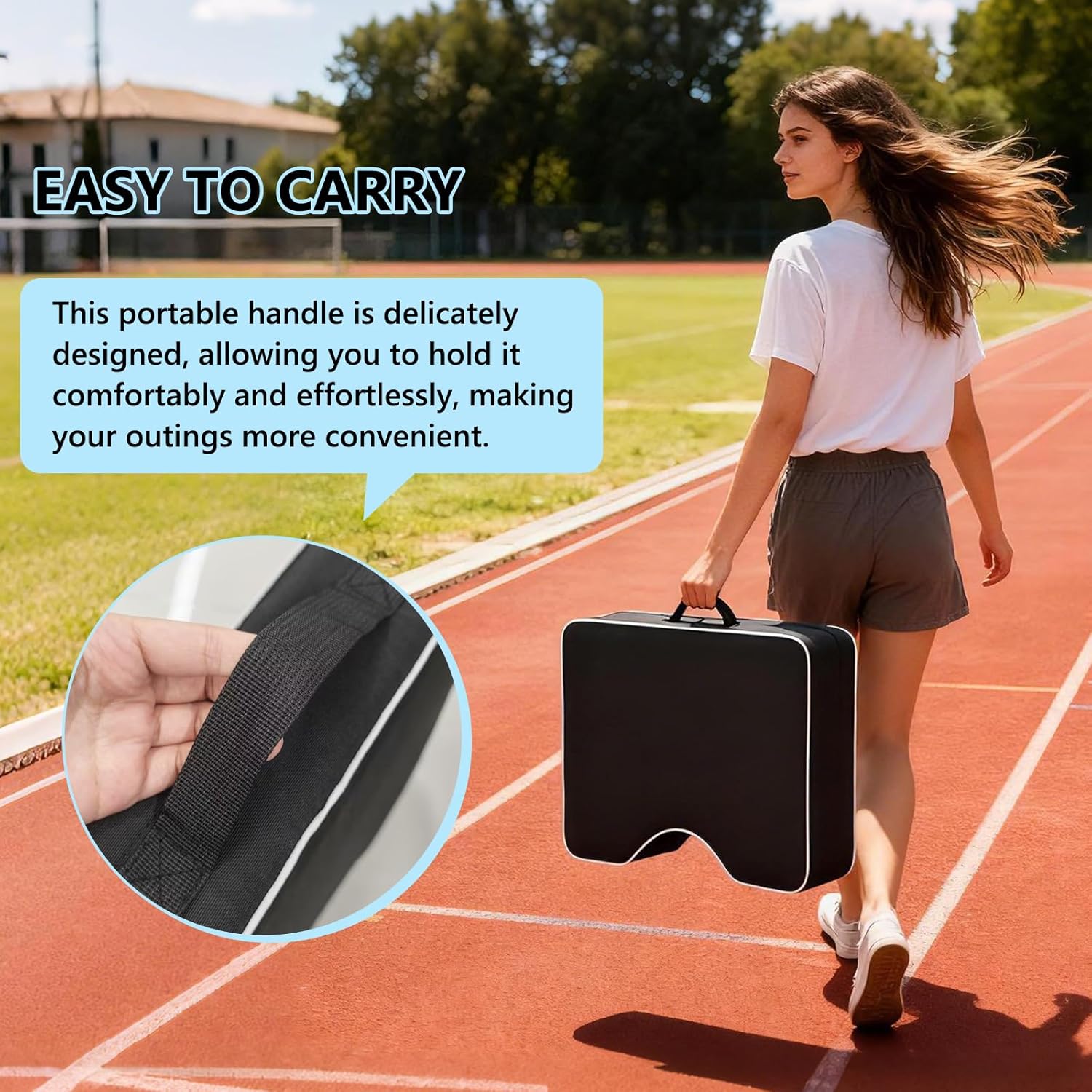 Stadium Seat Cushions Waterproof, Extra Thick 3.5" Portable Bleacher Seat Cushions, Indoor Outdoor Cushion for Sports Events