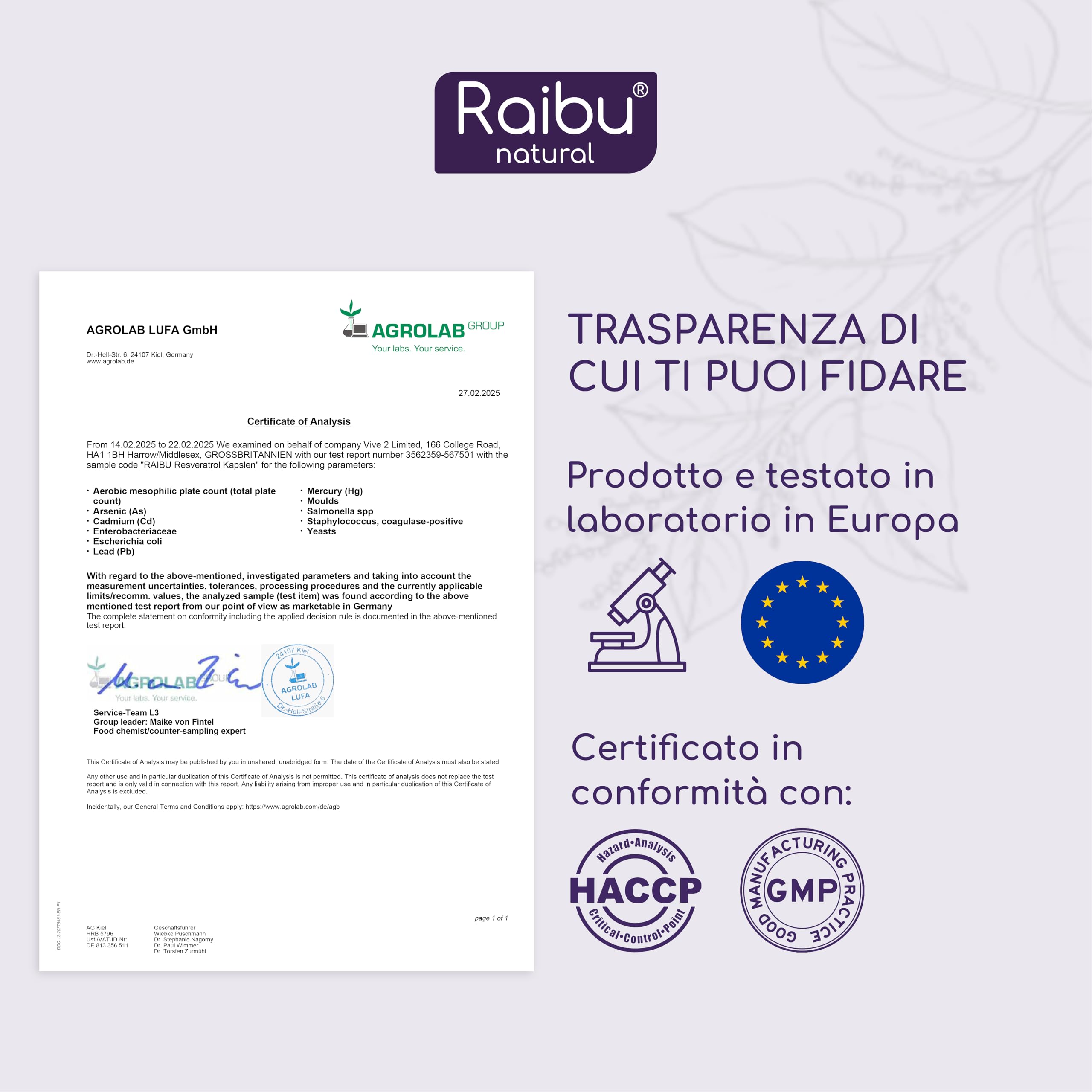 Resveratrolo Puro, 1050mg di Trans-Resveratrolo 98% da Polygonum Cuspidatum - Antiossidante Naturale, Alto Assorbimento - Senza Magnesio Stearato né OGM - 60 capsule vegane