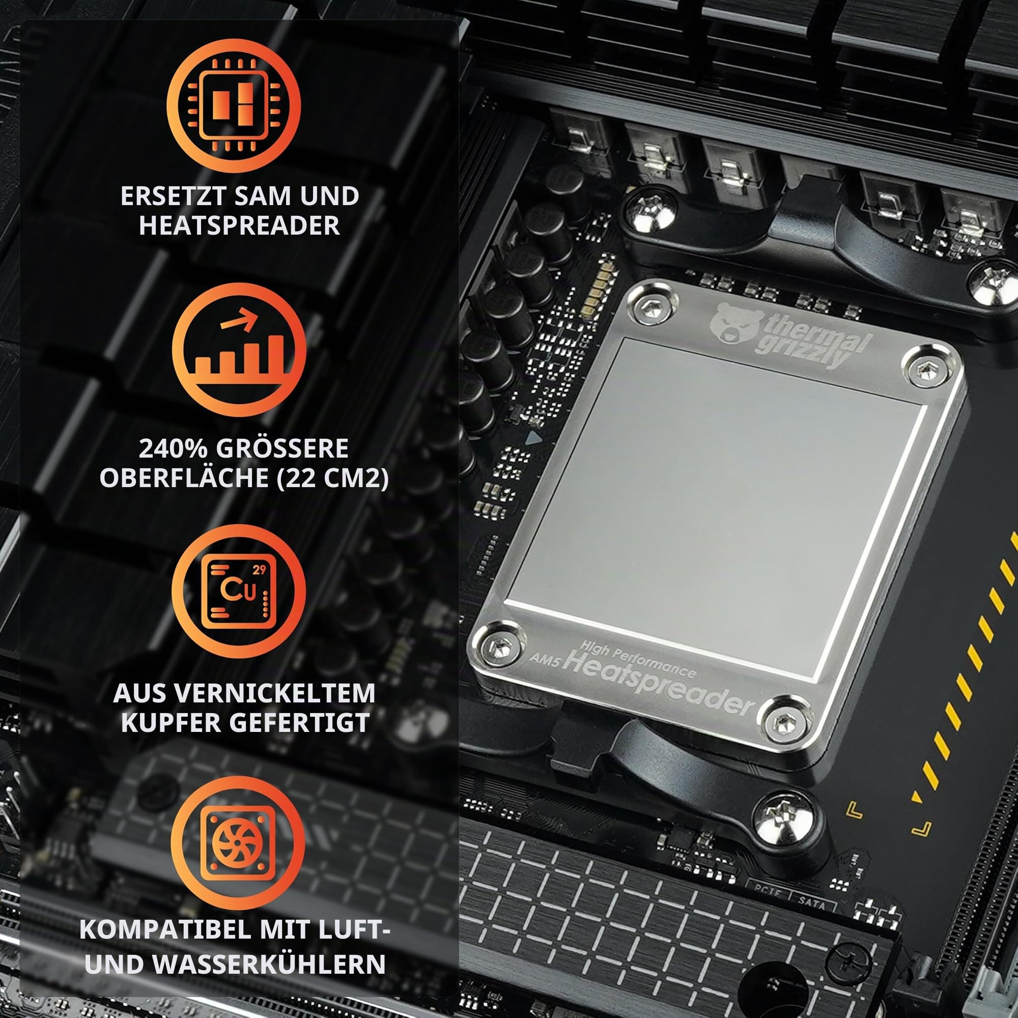 Thermal Grizzly - AM5 Heatspreader - Ryzen 7000 - Ryzen 9000