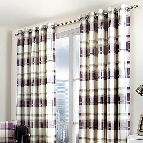 Green Tartan Curtains Amazon Co Uk