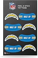 Vista 49 de Rico Industries NFL Footbal Peel & Stick Temporary Tattoos - Eye Black - Game Day Approved!