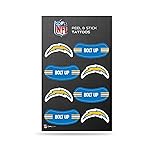 Rico Industries NFL Football Los Angeles Chargers Peel & Stick Temporary Tattoos - Eye Black - Game Day Approved!