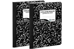 Chic and Durable: Enday Black Marble Composition Notebooks (2 Pack)