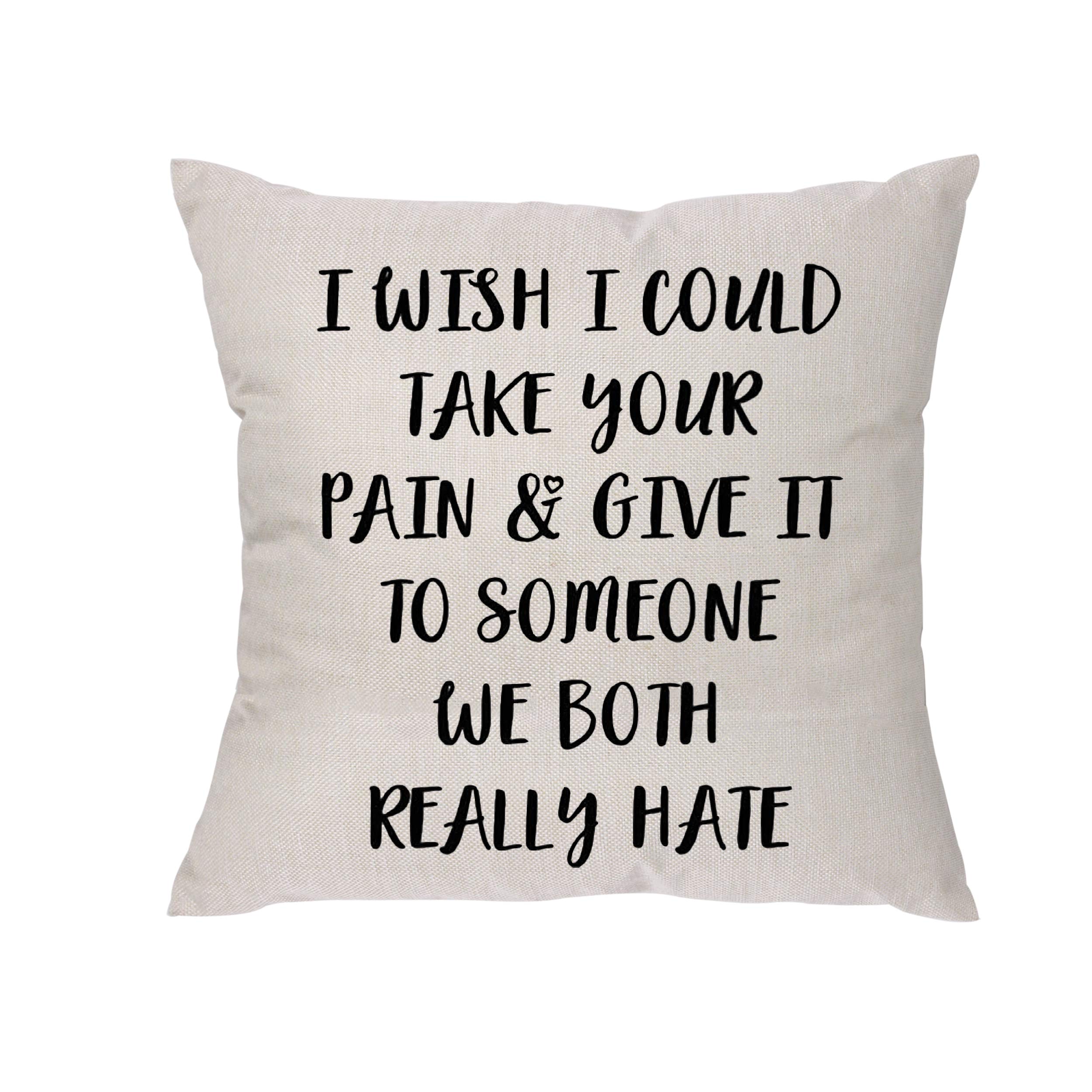 Lecent Get Well Soon Gifts for Women - Funny Get Well Gifts, Thinking of You Gifts Chemotherapy Grieving Condolences Divorce Cancer Gifts for Women Her Friend - Throw Pillow Covers