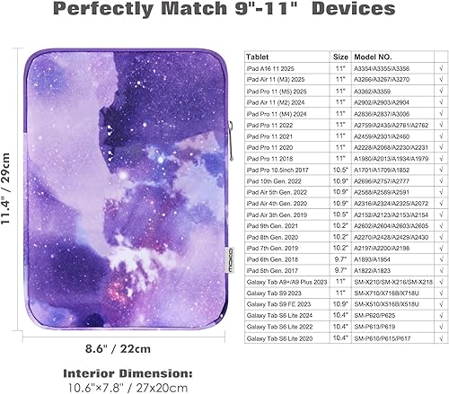 Vista 153 de MoKo Funda para tablet de 12.9 pulgadas para iPad Pro M4 y Air M2 2024, iPad Pro 12.9 M2 y M1, Galaxy Tab S8+/S9+ 12.4, bolsa de poliéster claro