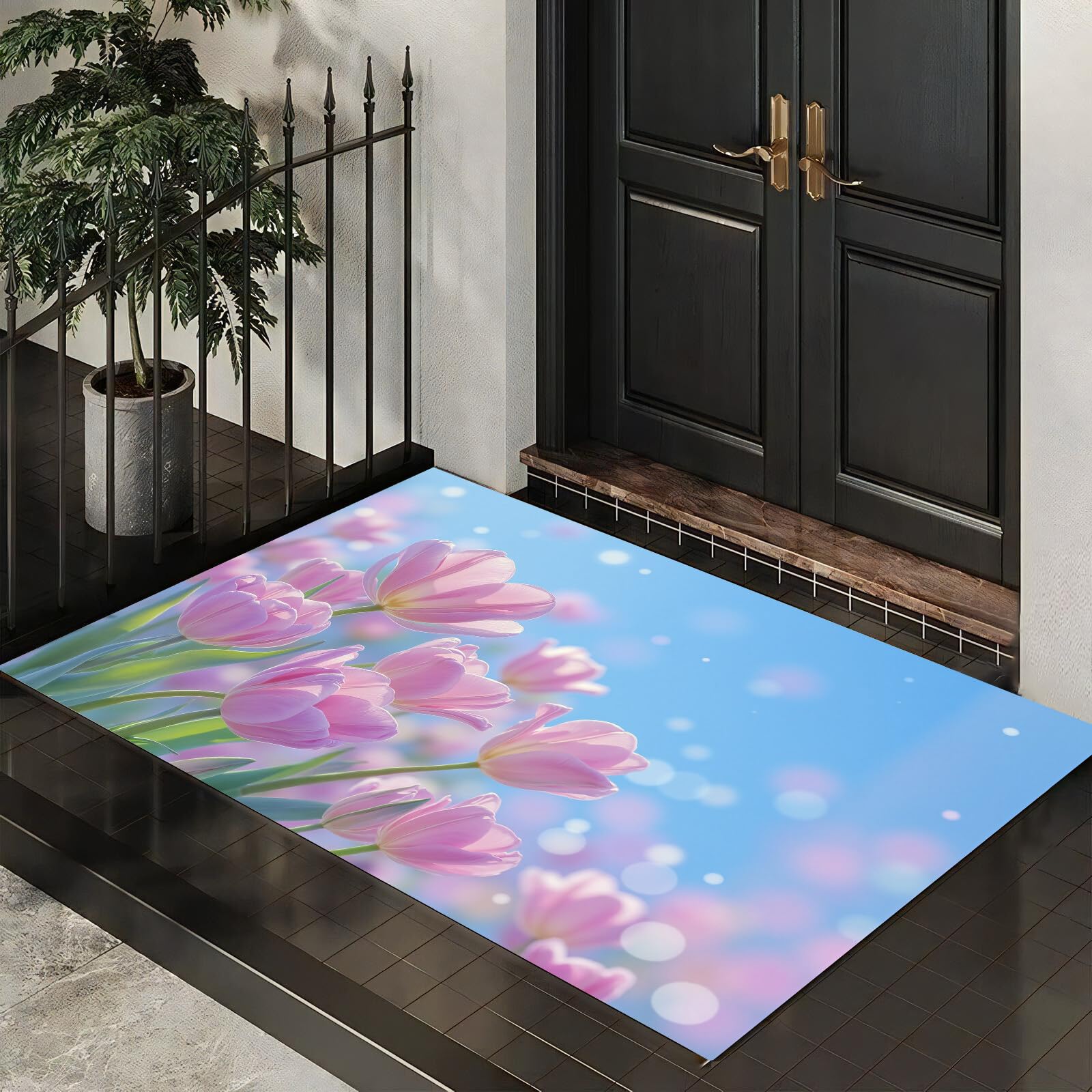 Tapis de cuisine antidérapant paillasson intérieur lavable 50x80