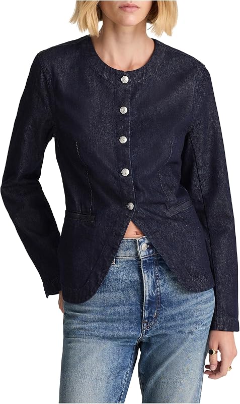Madewell Collarless Jacket In Rinse