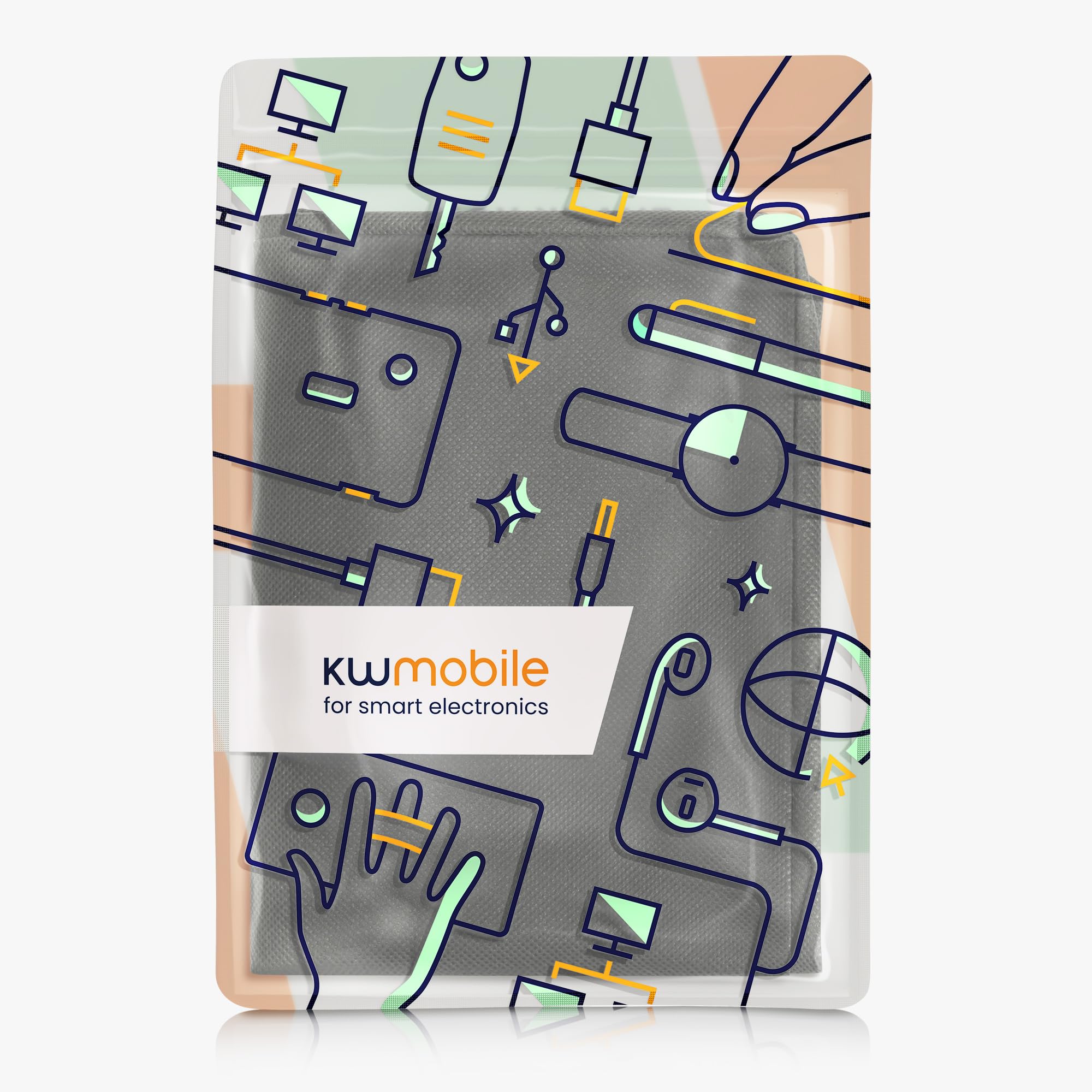 kwmobile Obudowa kompatybilna z Epson EcoTank ET-2820 / ET-2810/2870 / 2880/2861 / 2862 - Osłona przeciwpyłowa drukarki - Ciemnoszara ochronna podszewka