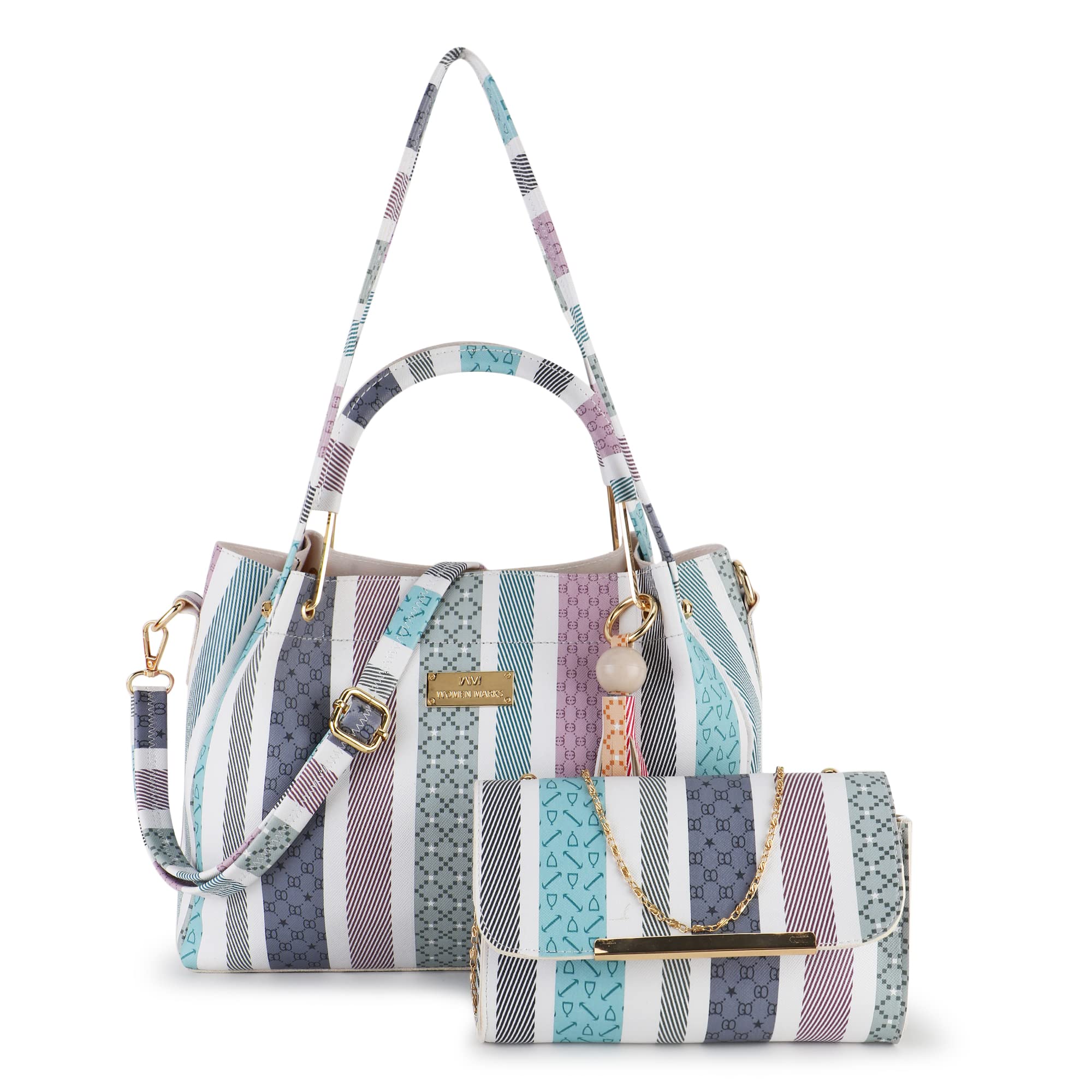Stripe Pattern Sling/Handbag with Pretty Look for women/girls-image-28