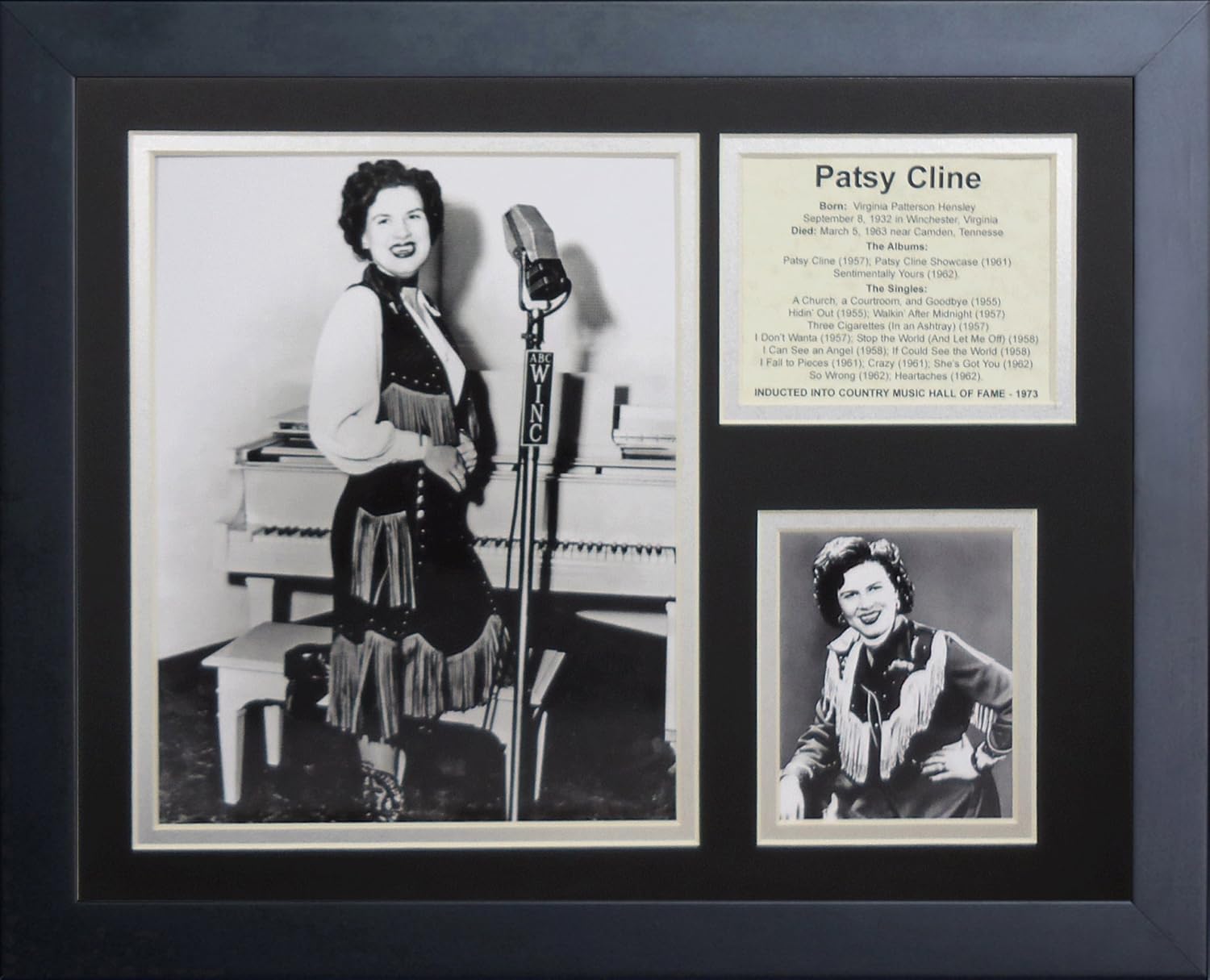 Legends Never Die "Patsy Cline Framed Photo Collage, 11 x 14-Inch, (16599U)