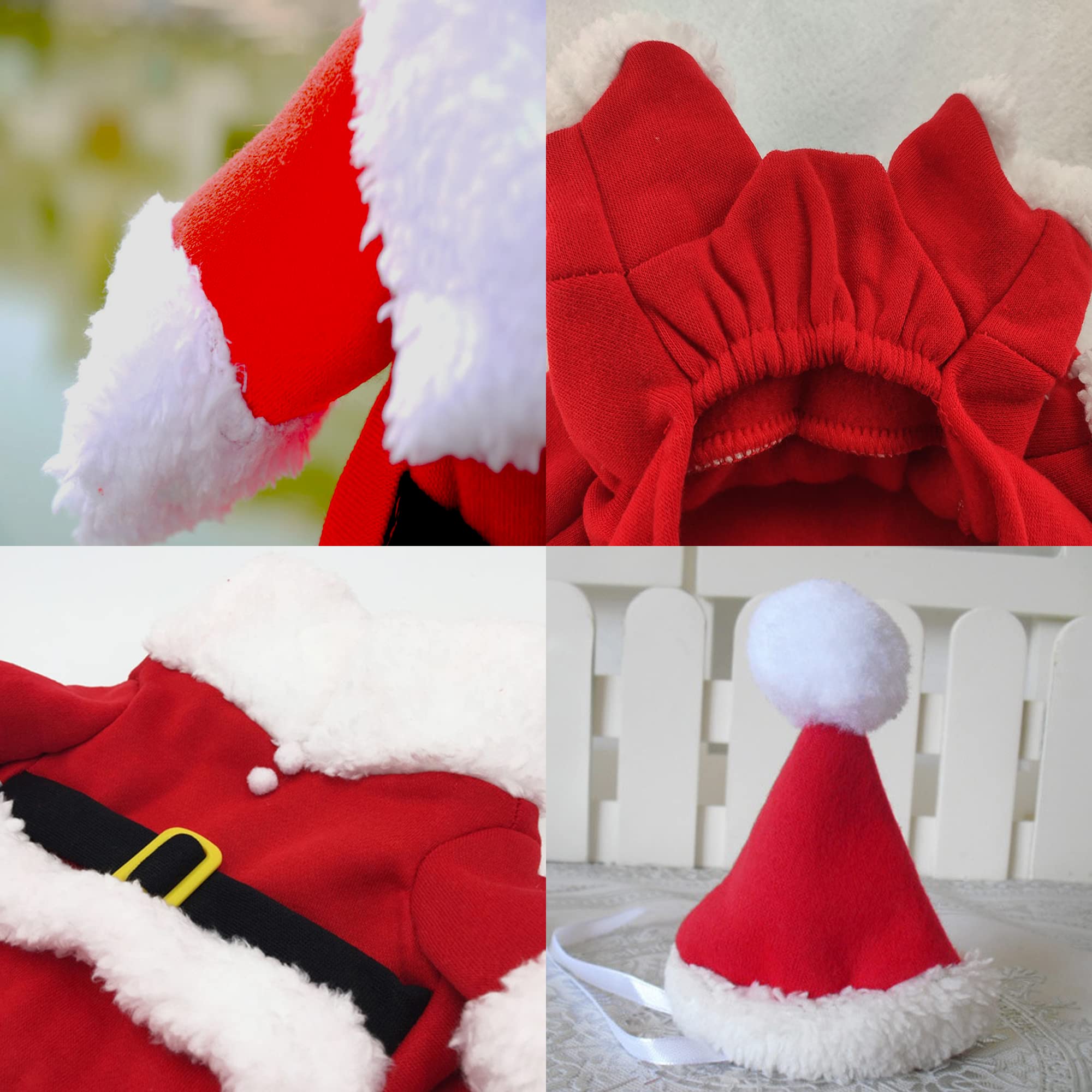 Disfraz de Papá Noel para perro de Navidad, ropa de Papá Noel, sombrero para mascotas, perros, gatos, fiesta, Año Nuevo, divertido cosplay (XXL)