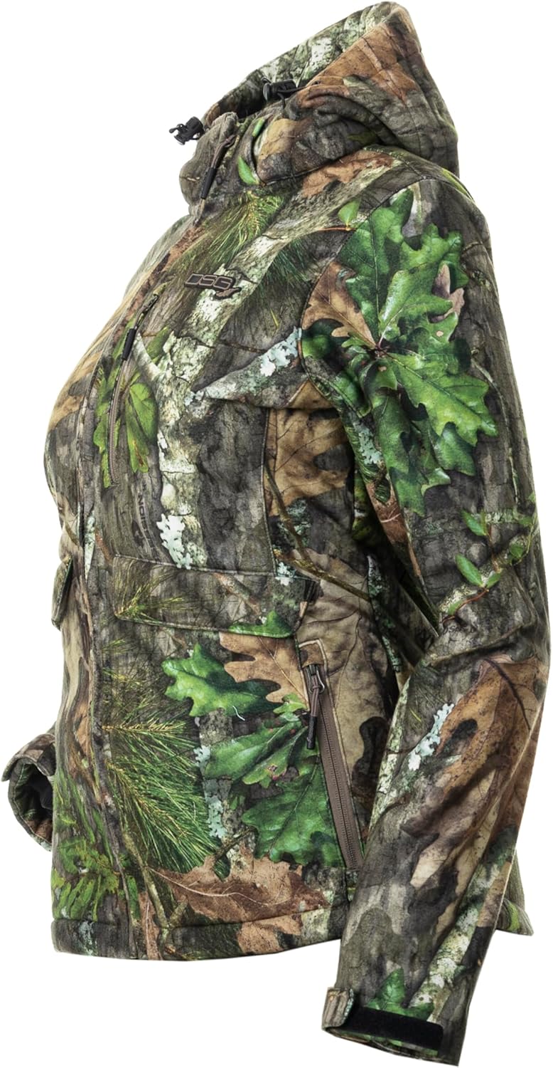 DSG Outerwear Women's Ella 3.0 Hunting Jacket | Mild Climate, Windproof Sherpa-Lined Coat with Removable Hood & DWR Finish