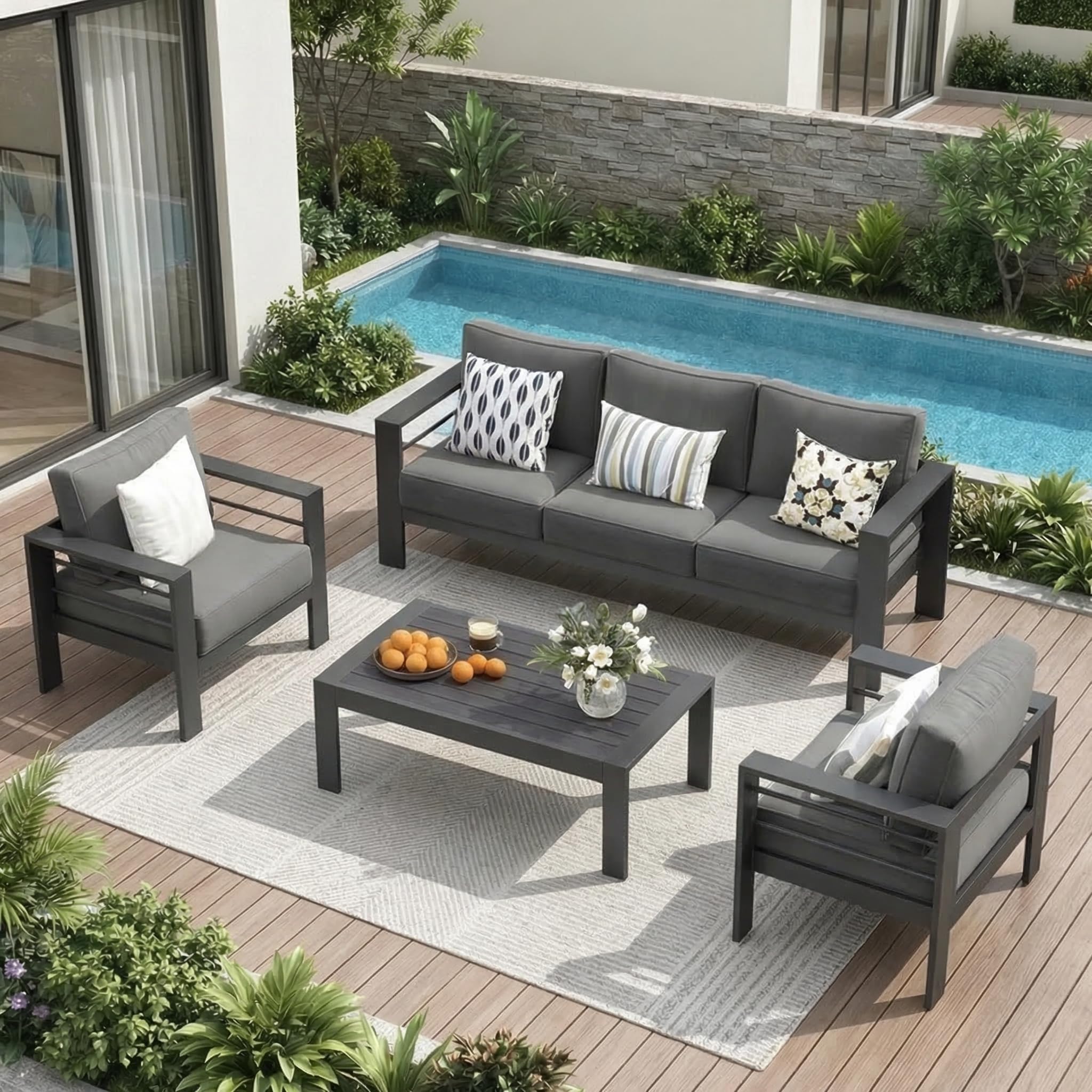 Solaste Aluminum Outdoor Patio Furniture Set