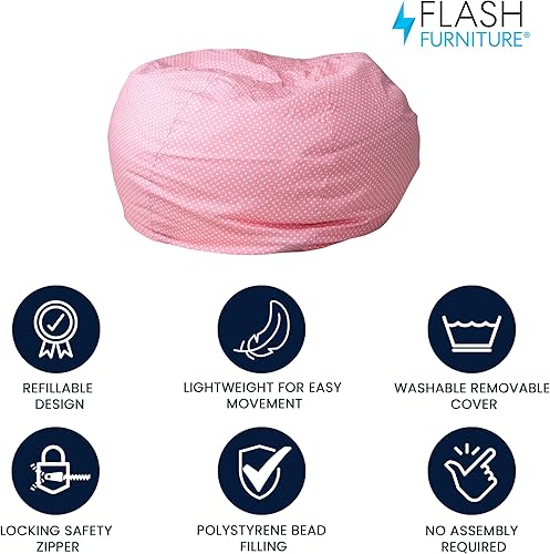 Miniatura 25 de Flash Furniture Puf de gran tamaño para niños y adultos, juego de 1, sherpa natural Negro -,Negro Peludo,Blush Peludo,Marrón,Camouflaje,Azul