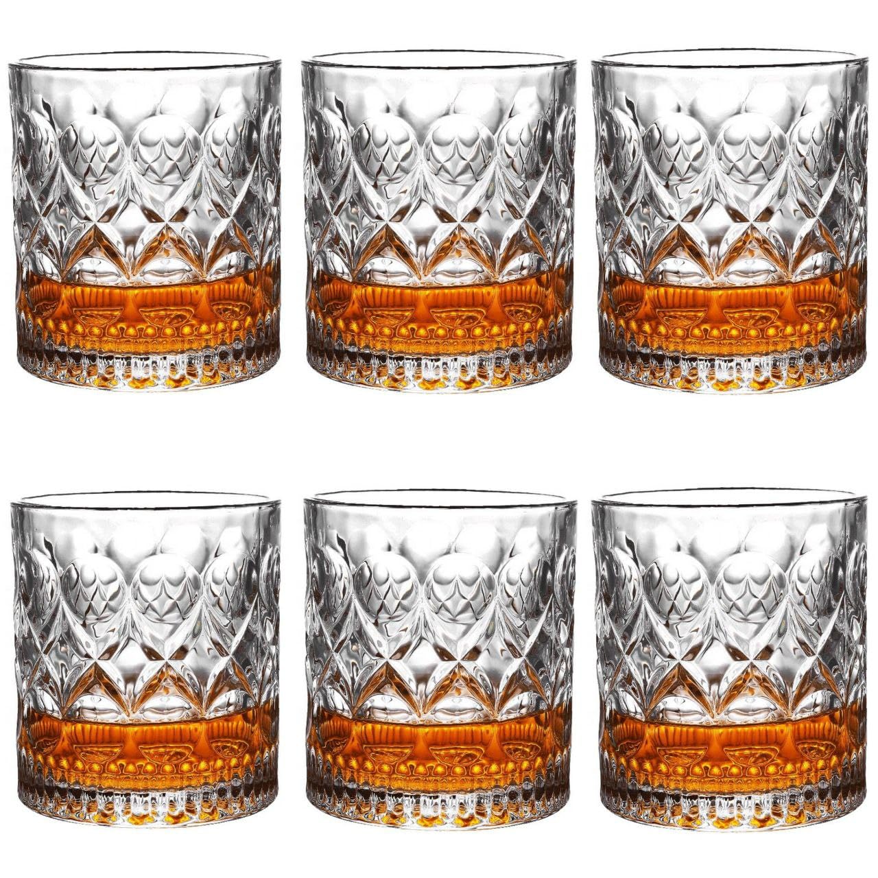 Heavy Whiskey Glasses - Set of 6 for Bourbon & Scotch -25
