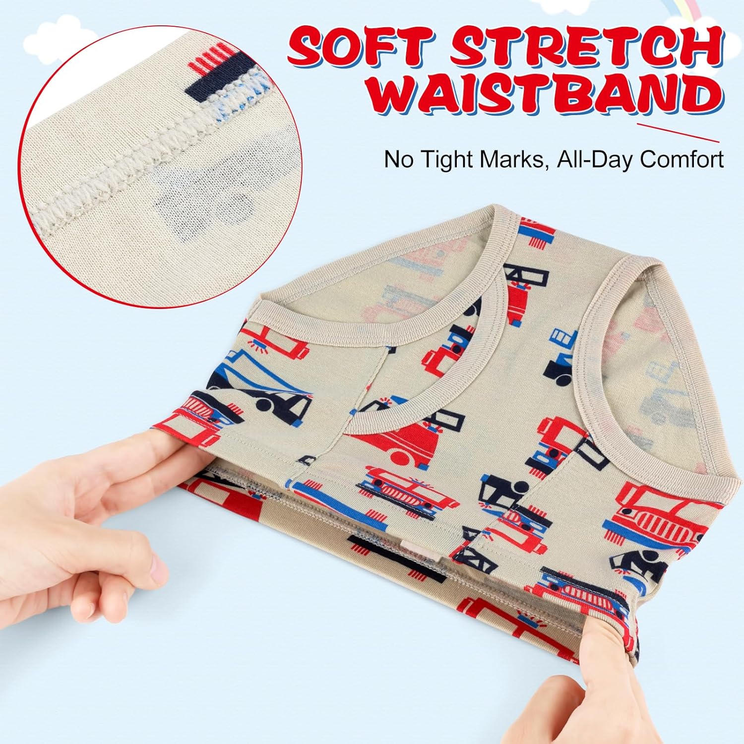 Boy's Underwear 100% Cotton Soft Boys Briefs 6 Pack Toddler Underwear with Size 2/3t, 4t, 5t, 6 and 8 (Age 2-10) - Image 3